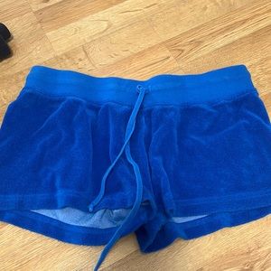 Blue hard tail terry shorts
